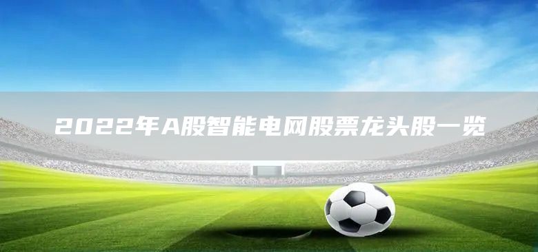 2022年A股智能電網股票龍頭股一覽(圖1)